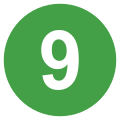 Eo circle green white number-9.svg