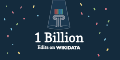 1 Billion Edits on WIKIDATA (WD-logo).svg