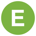 Eo circle light-green white letter-e.svg