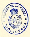 "BIBLIOTECA" "DEPOSITO DE LA GUERRA" library stamp, from- Uniform of the army of the United States, 1882 (page 4 crop).jpg