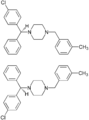 (±)-Meclozine enantiomers structural formulae.png