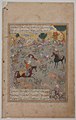 "Bahram Gur Shows His Skill Hunting, while Fitna Watches", Folio from a Haft Paykar (Seven Portraits) of Nizami MET sf30-56r.jpg