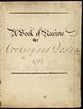 "Book of Receipts for Cookery and Pastry & c", titlepage Wellcome L0063203.jpg