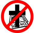 "NO RELIGION in science" Symbol.png