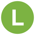Eo circle light-green white letter-l.svg