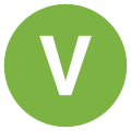 Eo circle light-green white letter-v.svg