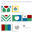 Variants of Wikimedia and Wikipedia Flags.svg