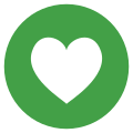 Eo circle green white heart.svg