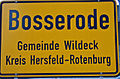 Ortsschild Bosserode, Wildeck, Hesse, Deutschland - 20041003.jpg
