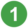 Eo circle green white number-1.svg