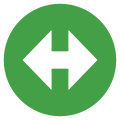 Eo circle green white arrow-left-right.svg