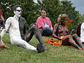 Fremont Solstice Parade 2007 - naked cyclists relax.jpg