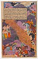 "Asvatthama Fires the Narayana Weapon (Cosmic Fire) at the Pandavas", Folio from a Razmnama MET DP372510.jpg
