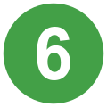 Eo circle green white number-6.svg